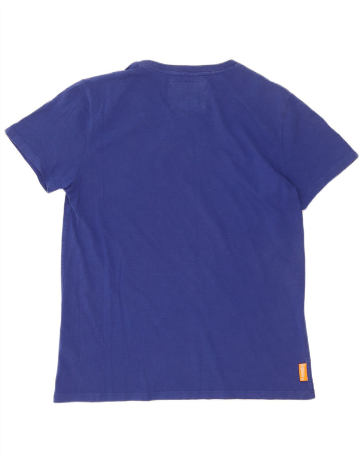 T-shirt da uomo Superdry Top Large in cotone blu