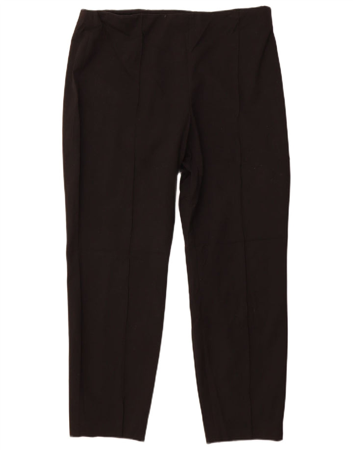 CALVIN KLEIN Pantaloni casual slim da donna US 14 XL W34 L27 Poliestere nero