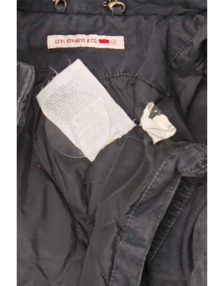 Giacca utility con cappuccio da donna Levi's UK 14 cotone blu navy medio