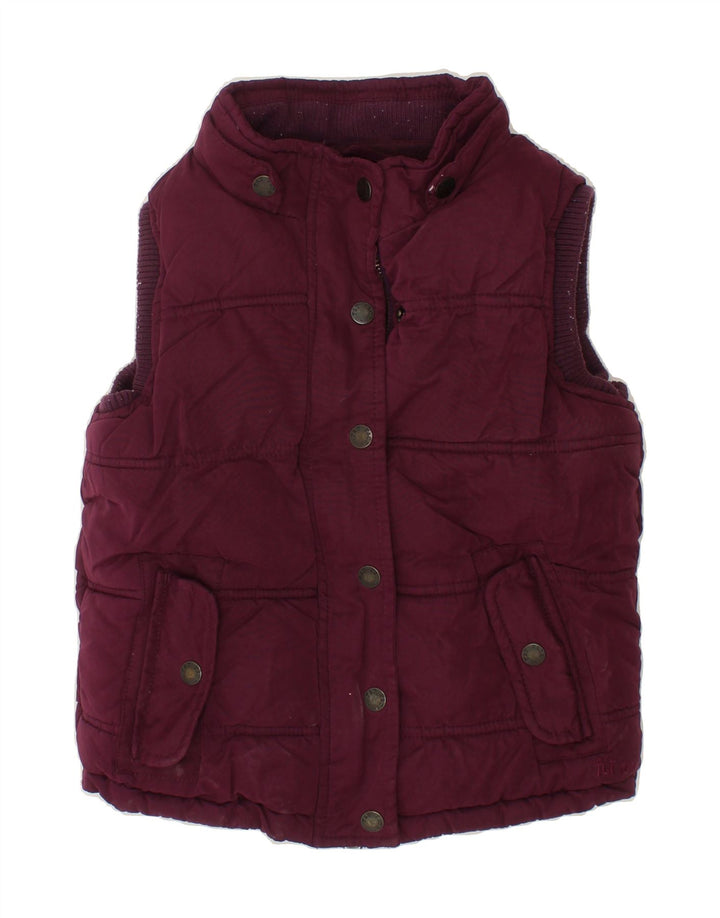 FAT FACE Girls Padded Gilet 3-4 Years Burgundy Polyester Vintage Fat Face and Second-Hand Fat Face from Messina Hembry 