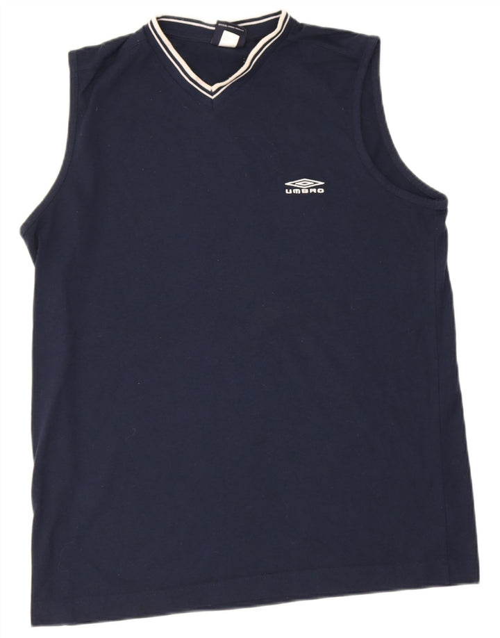 Canotta da uomo Umbro grande in poliestere blu navy