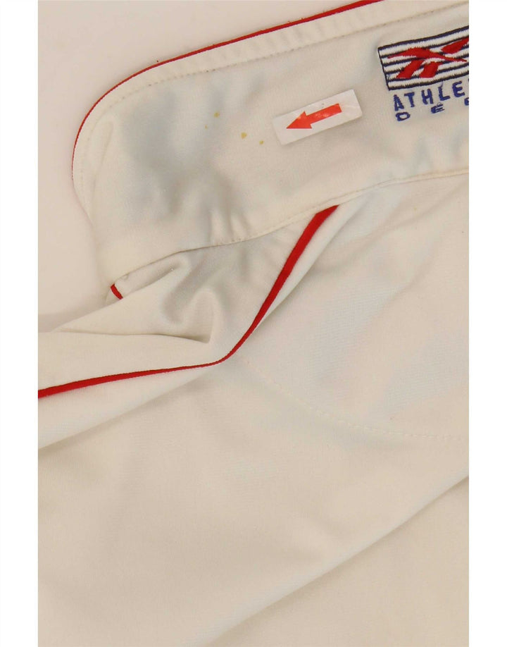 Giacca da ginnastica da uomo Reebok grande in poliestere color block bianco