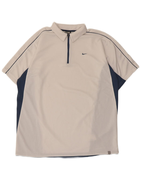 Polo Nike da uomo UK 45/47 XL poliestere color block bianco