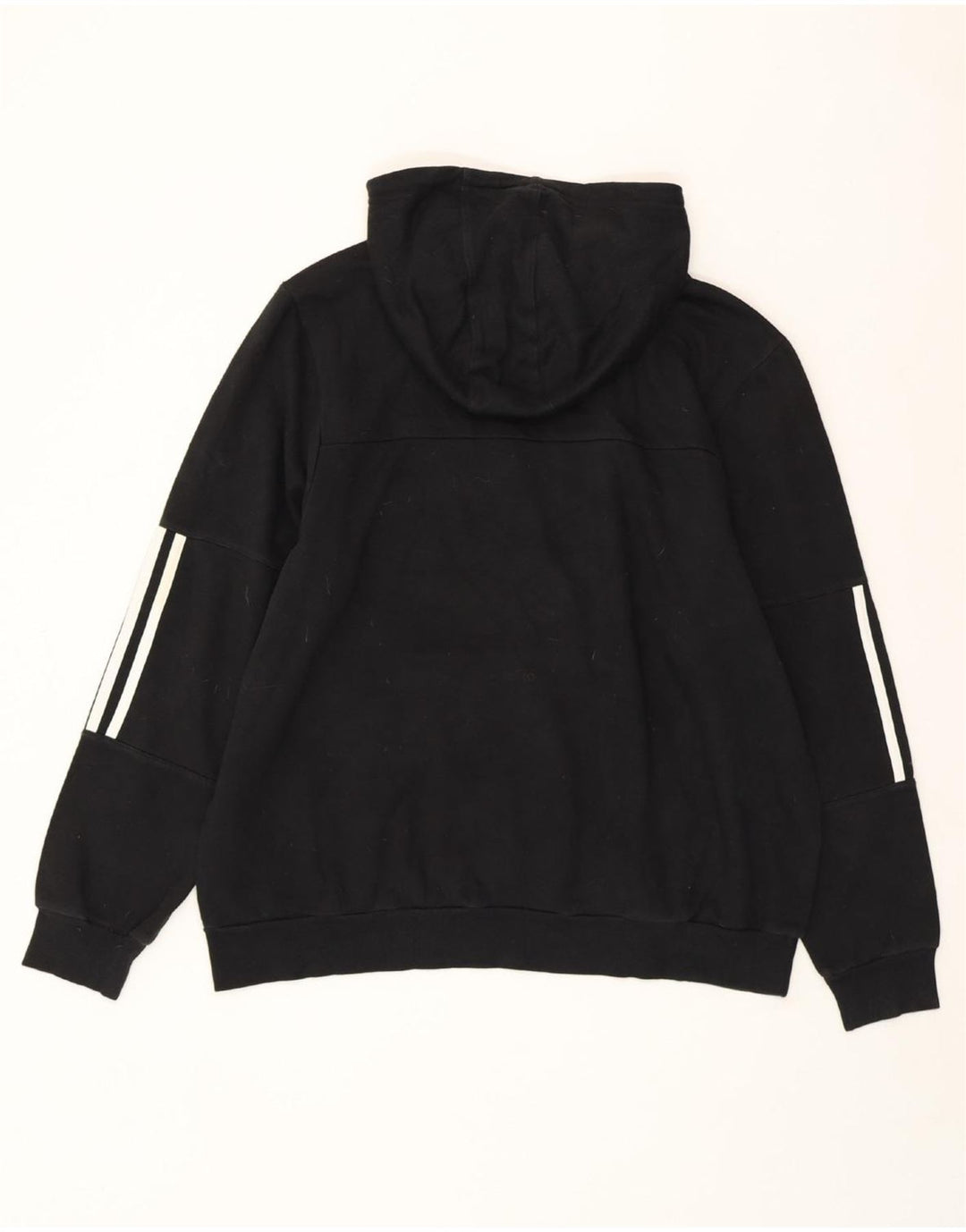 Maglione oversize con cappuccio da donna ADIDAS UK 16/18 grande cotone nero