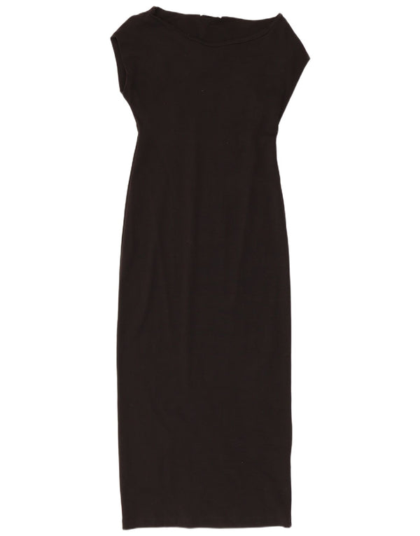 Vestito lungo da donna Zara UK 14 grande cotone nero