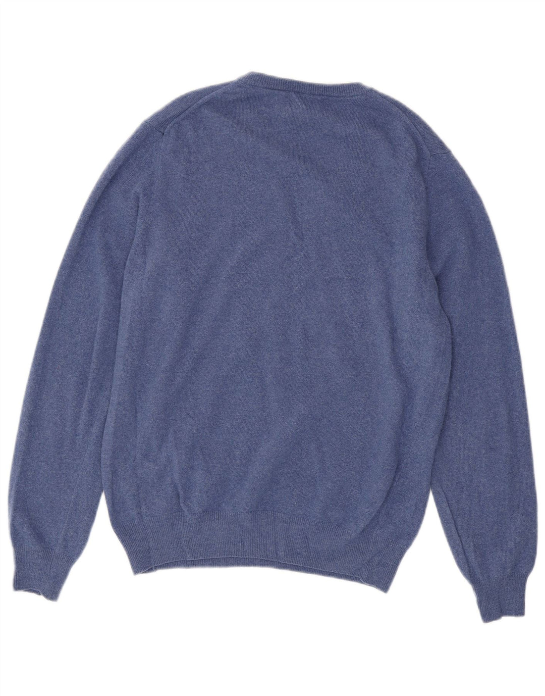 Gant Maglione da uomo con scollo a V in lana blu medio