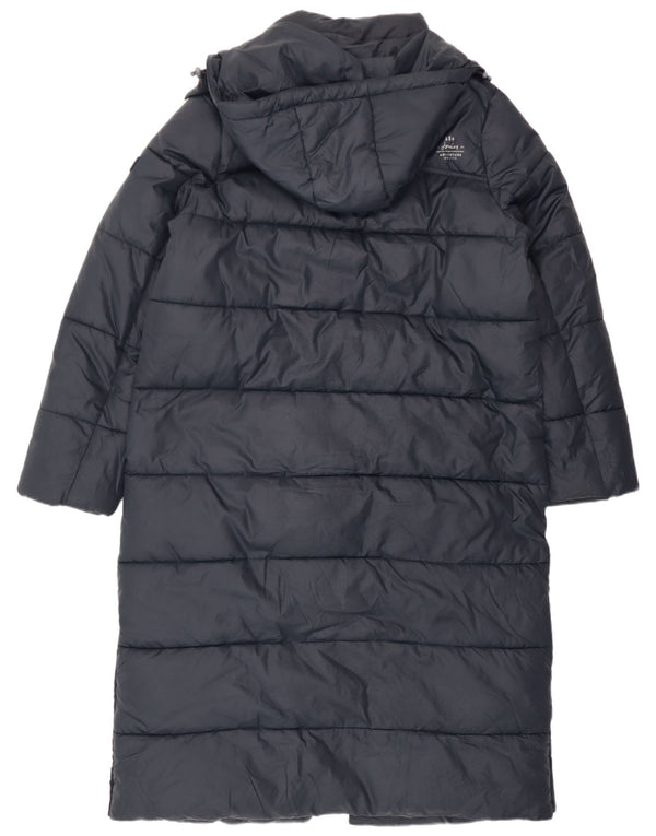 Cappotto imbottito oversize con cappuccio da donna Joules UK 10 piccolo poliestere blu navy