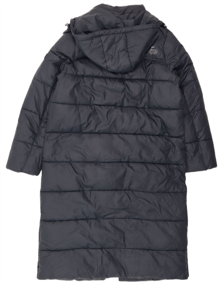 Cappotto imbottito oversize con cappuccio da donna Joules UK 10 piccolo poliestere blu navy