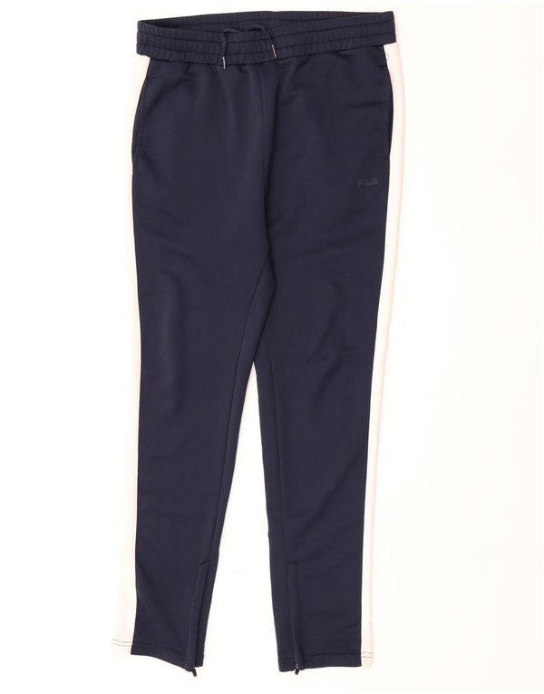 Pantaloni da tuta da uomo Fila in poliestere color block medio blu navy