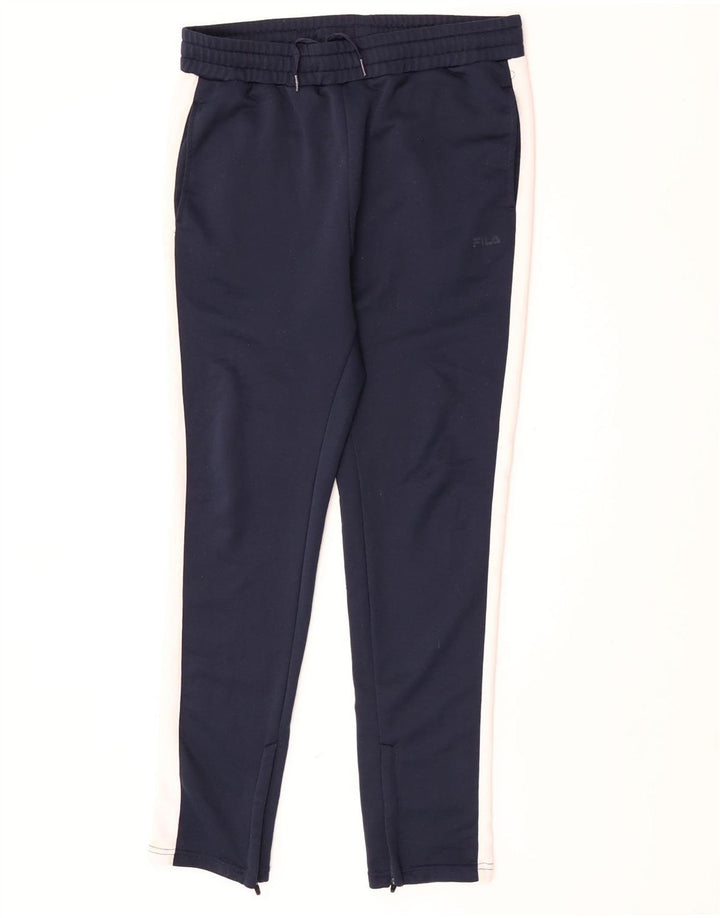 Pantaloni da tuta da uomo Fila in poliestere color block medio blu navy