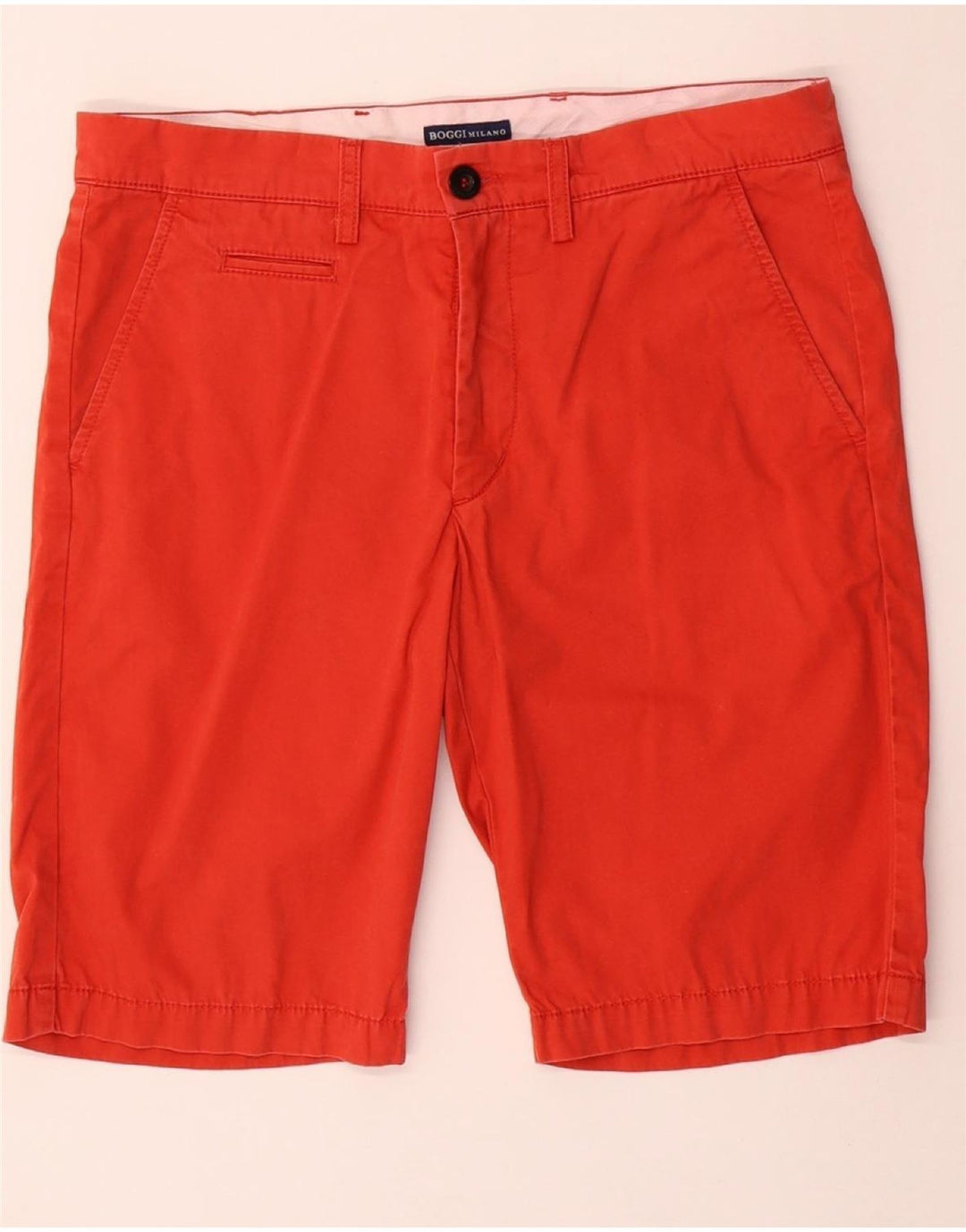 Pantaloncini chino da uomo Milano BOGGI IT 46 piccoli W34 cotone rosso