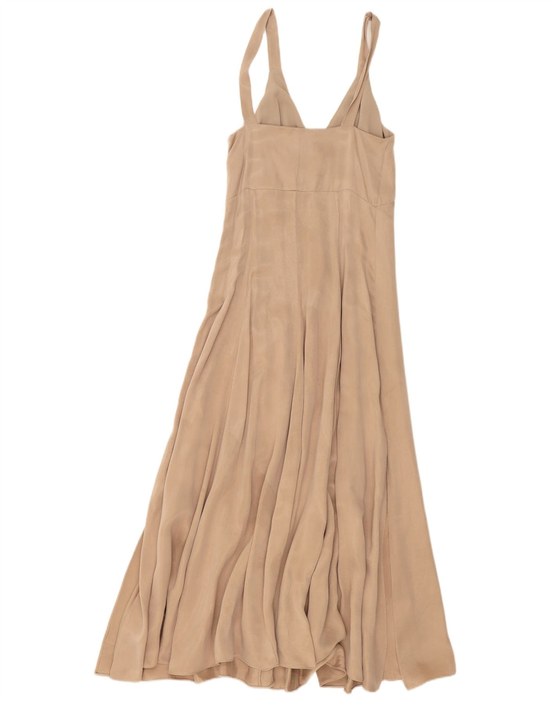 Abito lungo senza maniche da donna Massimo Dutti EU 34 2XS Poliestere beige