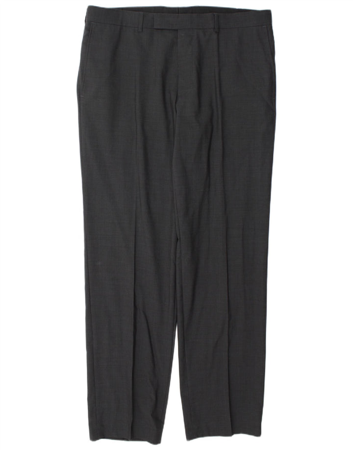 Pantaloni da abito dritti da uomo Hugo Boss W38 L34 Grigi