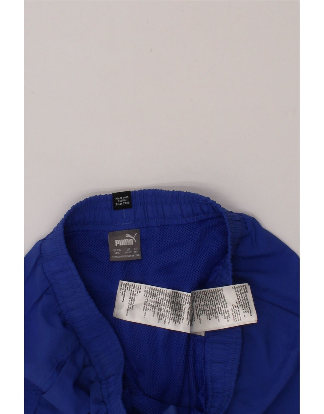 PUMA Boys Graphic Sport Shorts 11-12 Years Blue Polyester Vintage Puma and Second-Hand Puma from Messina Hembry 