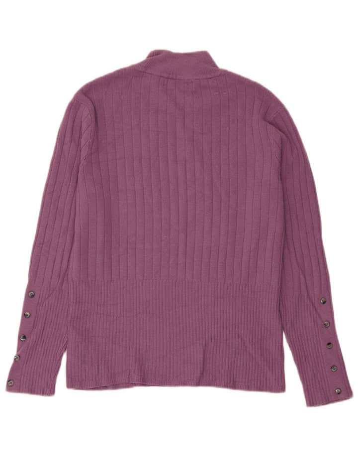 Maglione maglione a collo alto da donna Marks & Spencer UK 12 Viola medio