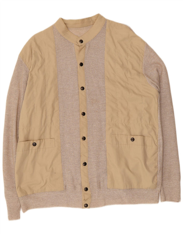 Maglione cardigan da uomo VINTAGE grande beige