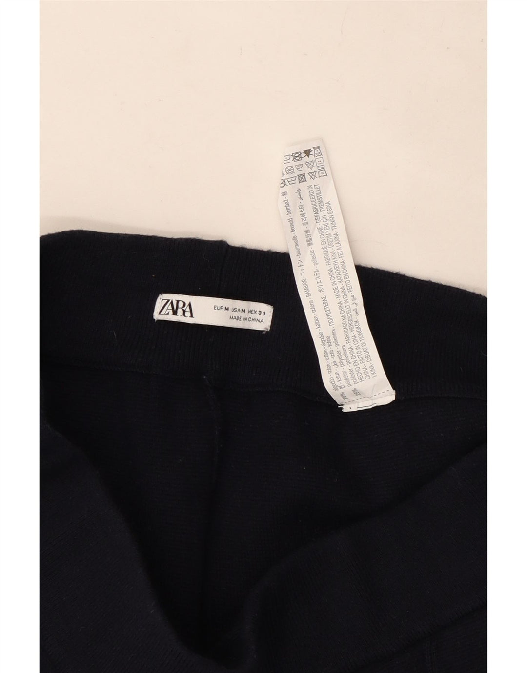 Pantaloncini casual da uomo Zara medi W31 in cotone blu navy