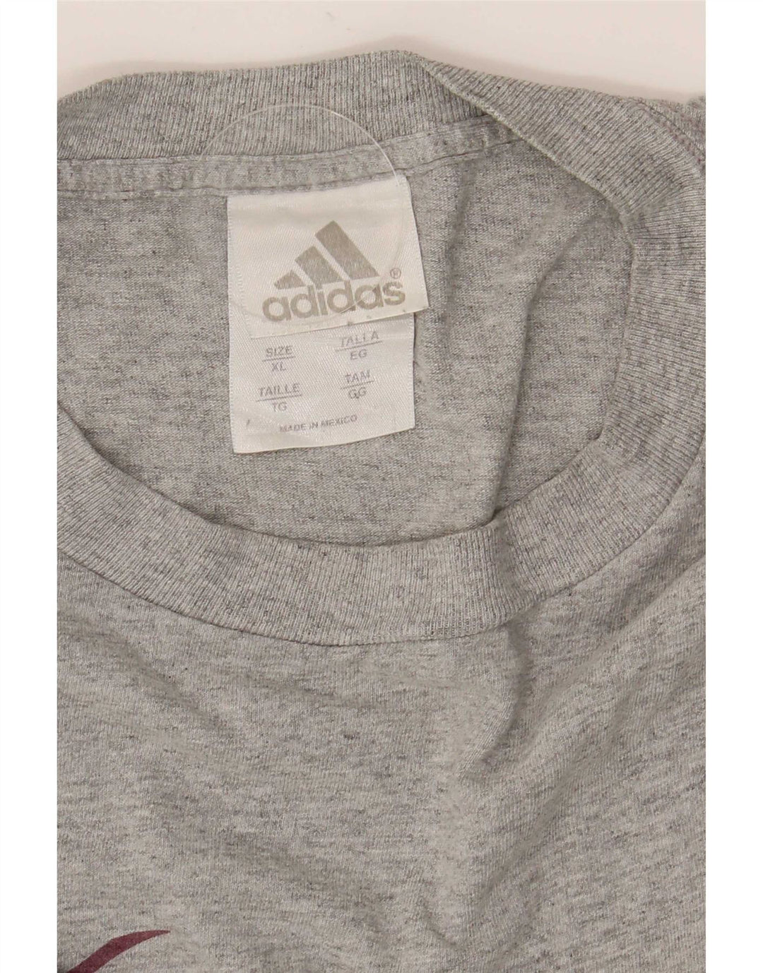 Adidas Maglietta grafica da uomo a maniche lunghe XL in cotone grigio