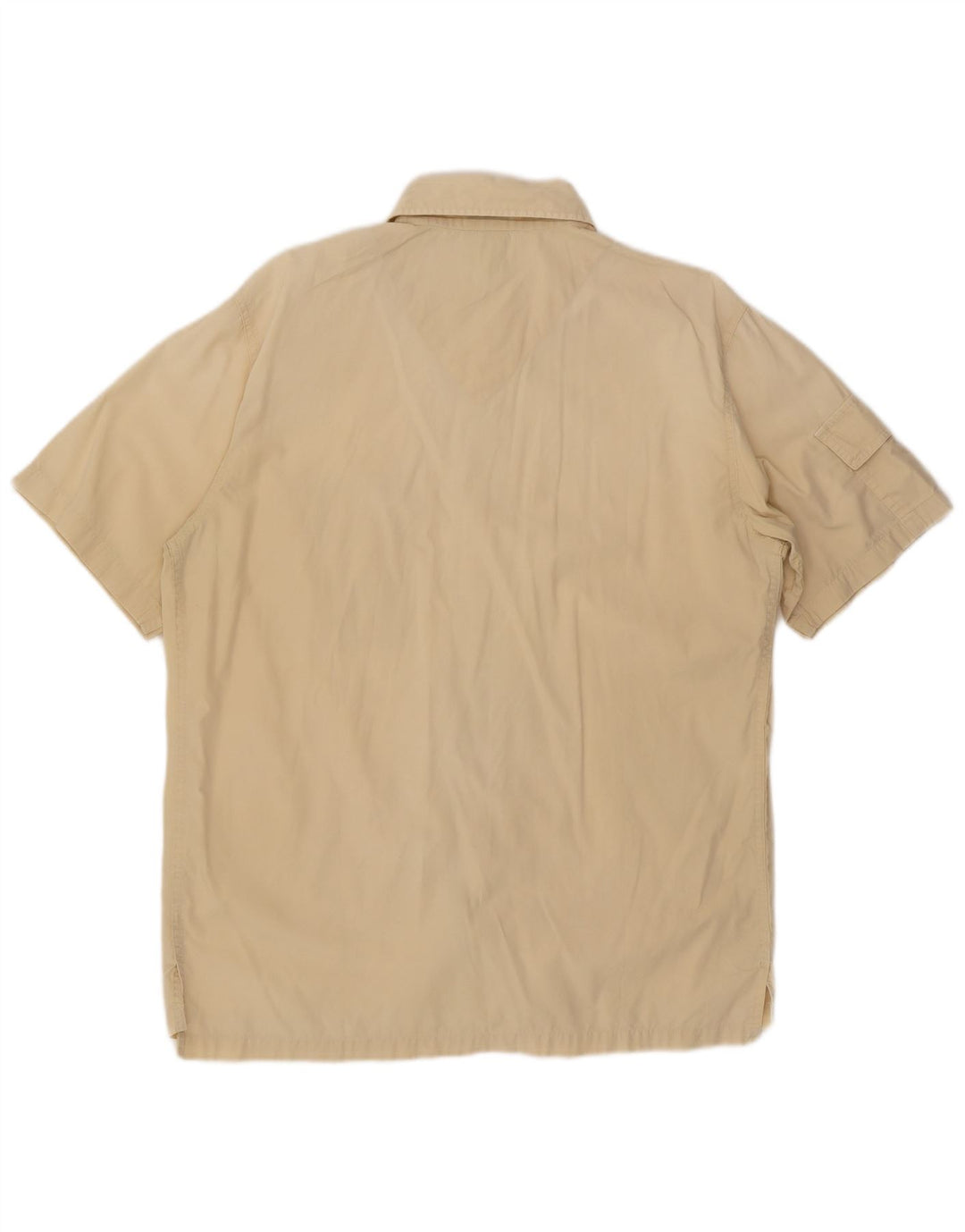 Camicia da uomo a maniche corte Ellesse grande in cotone beige