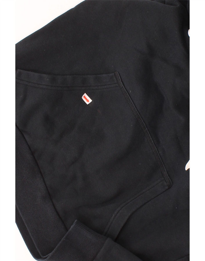 PUMA Mens Graphic Hoodie Jumper Small Black Cotton Vintage Puma and Second-Hand Puma from Messina Hembry 