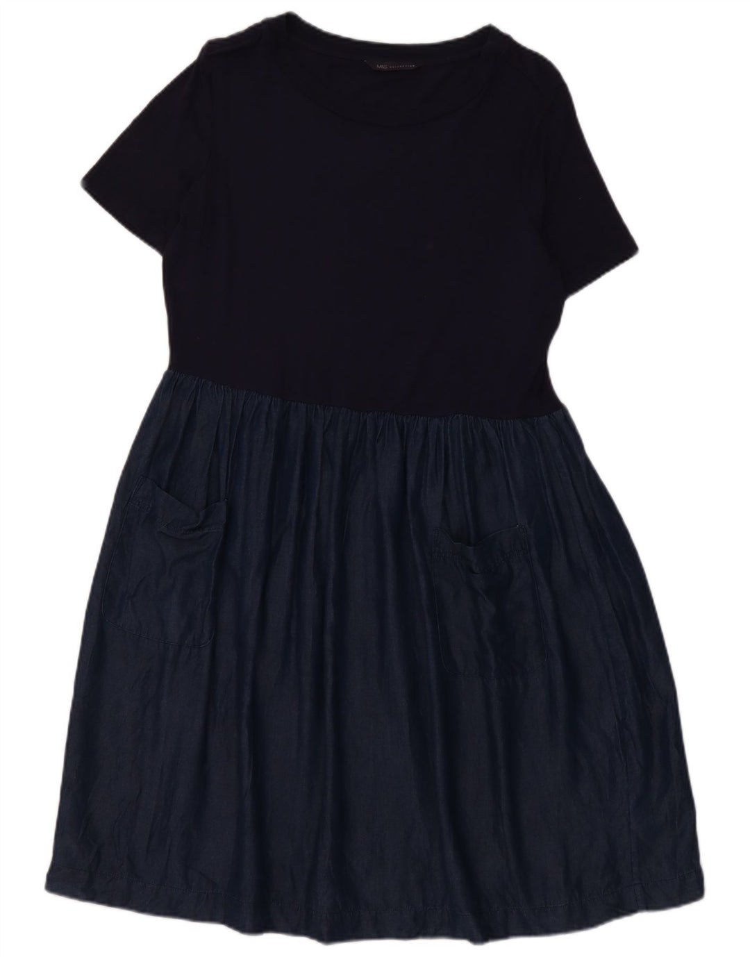 Abito basic da donna Marks & Spencer UK 12 Lyocell medio blu navy