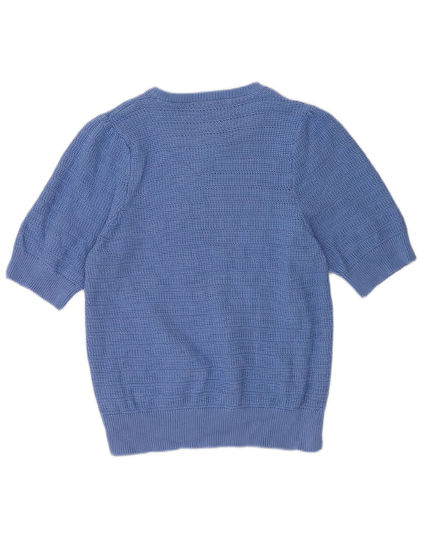 Maglione maglione girocollo corto da donna Marks & Spencer UK 20 2XL Blu