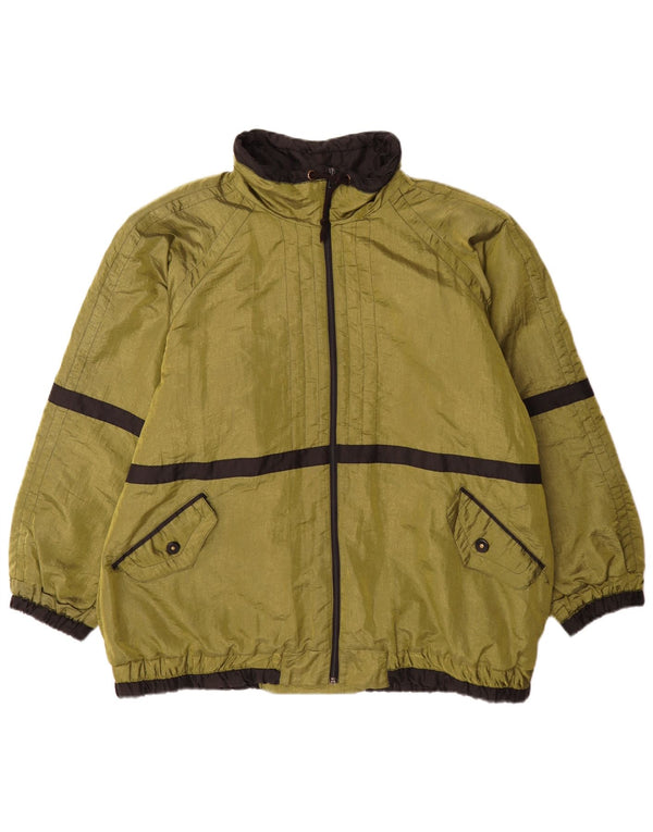 Giacca a vento vintage da uomo UK 44 2XL Poliestere color block verde