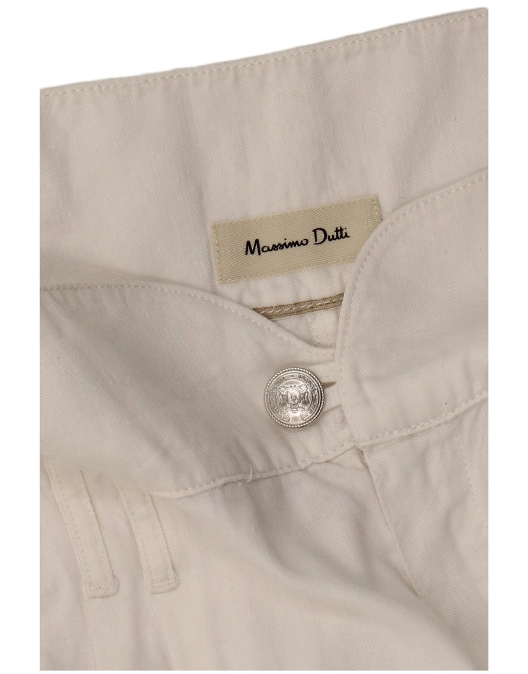 MASSIMO DUTTI Pantaloni chino con pegging da donna W30 L27 Bianco