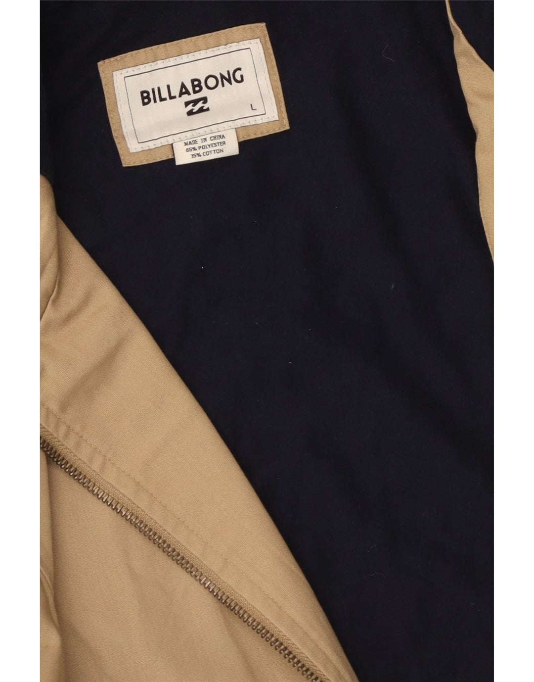 Giubbotto bomber con cappuccio da uomo Billabong UK 40 Large Beige Poliestere