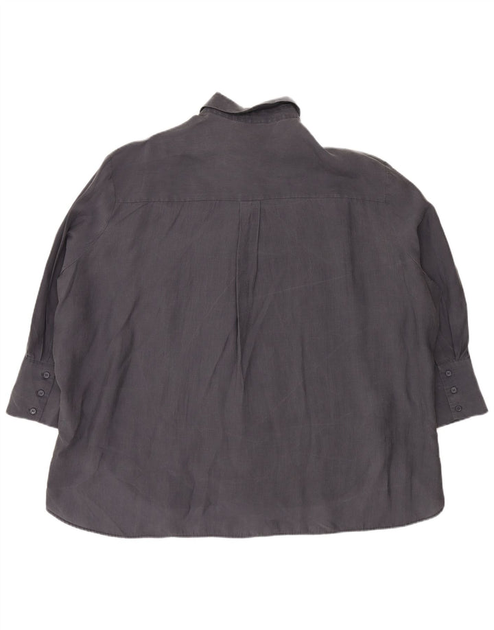 Camicia oversize lunga da donna Zara UK 18 XL Blu navy