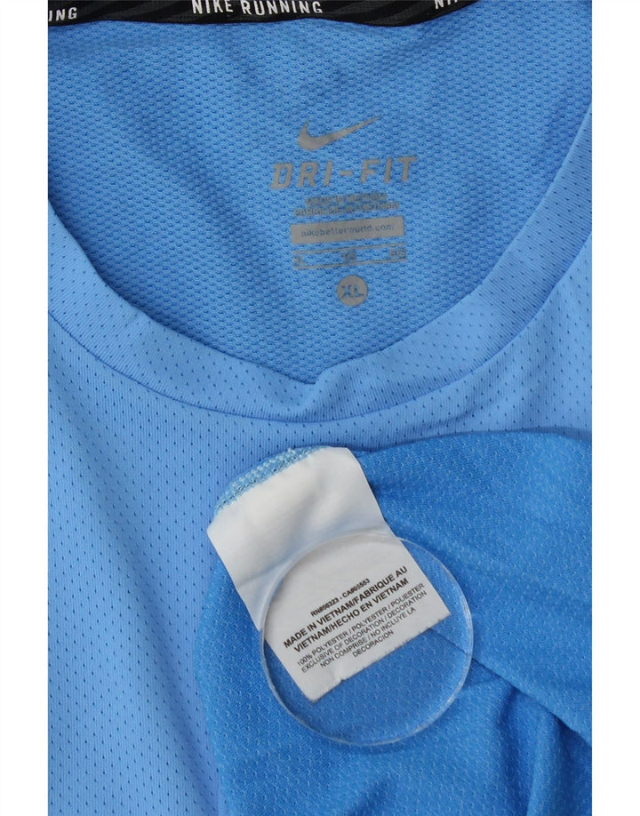 T-shirt Nike da uomo Dri Fit Top XL blu poliestere