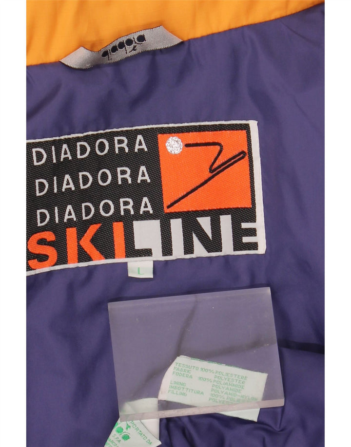 Giacca da sci da uomo DIADORA UK 40 Large Blu Colourblock Poliestere