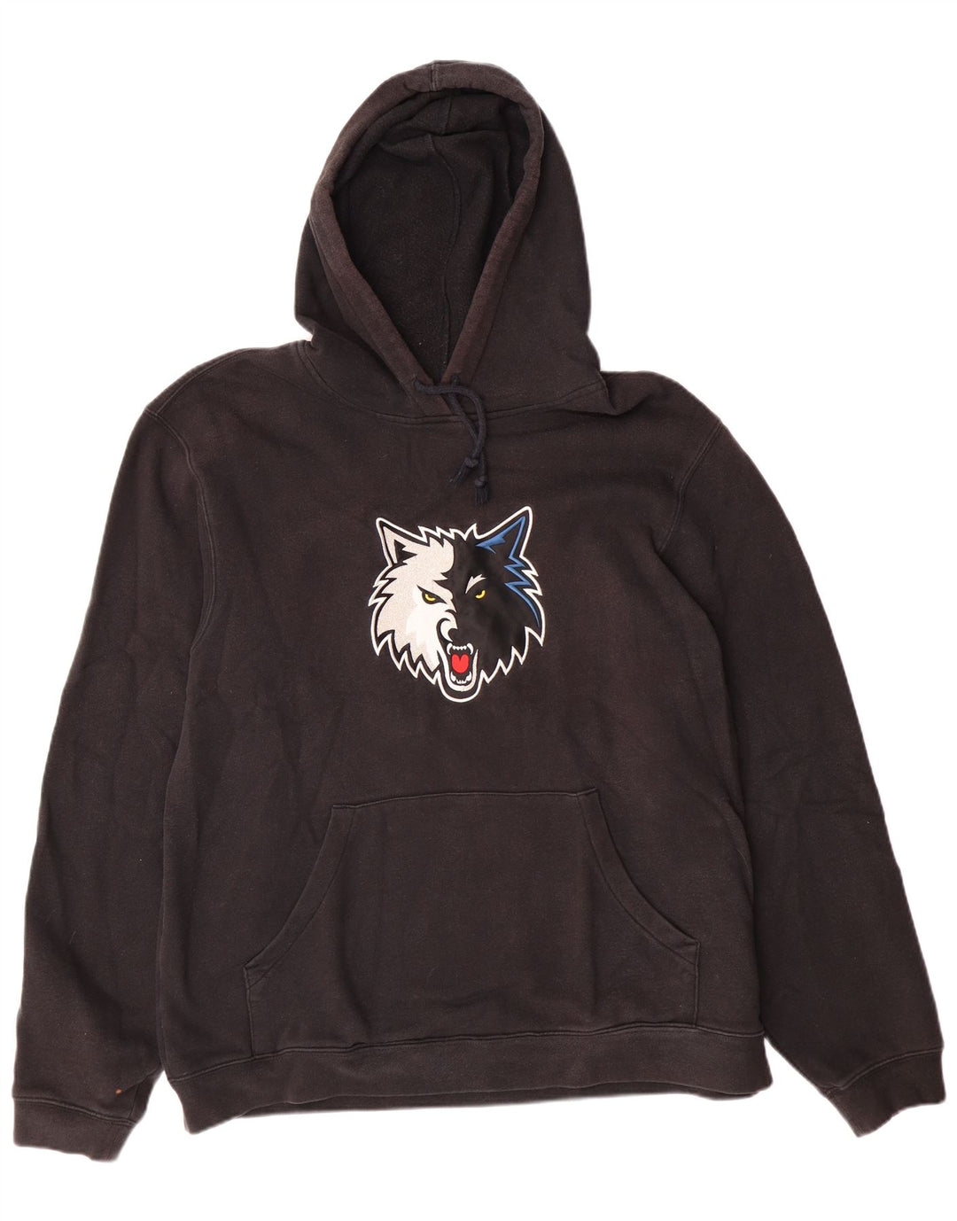 Maglione con cappuccio grafico da uomo ADIDAS grande in cotone nero