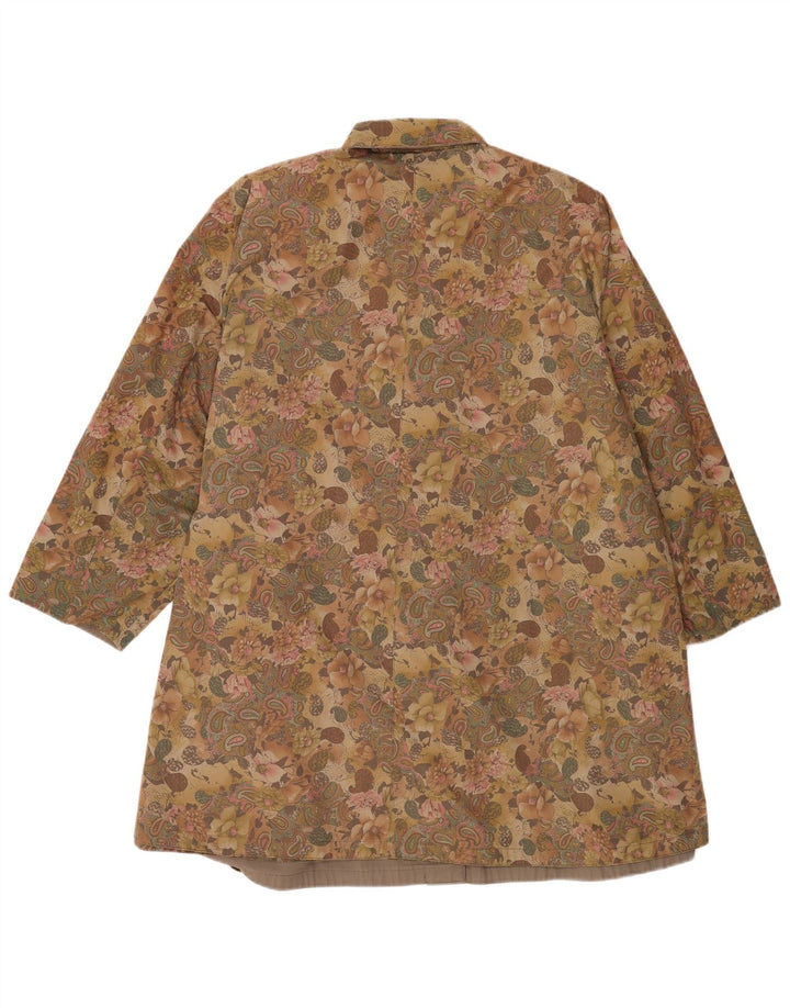 Trench reversibile vintage da donna UK 20 2XL Beige