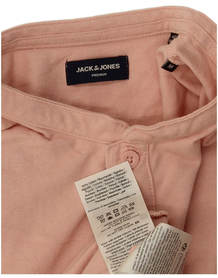 JACK & JONES Polo Premium da uomo in cotone rosa medio
