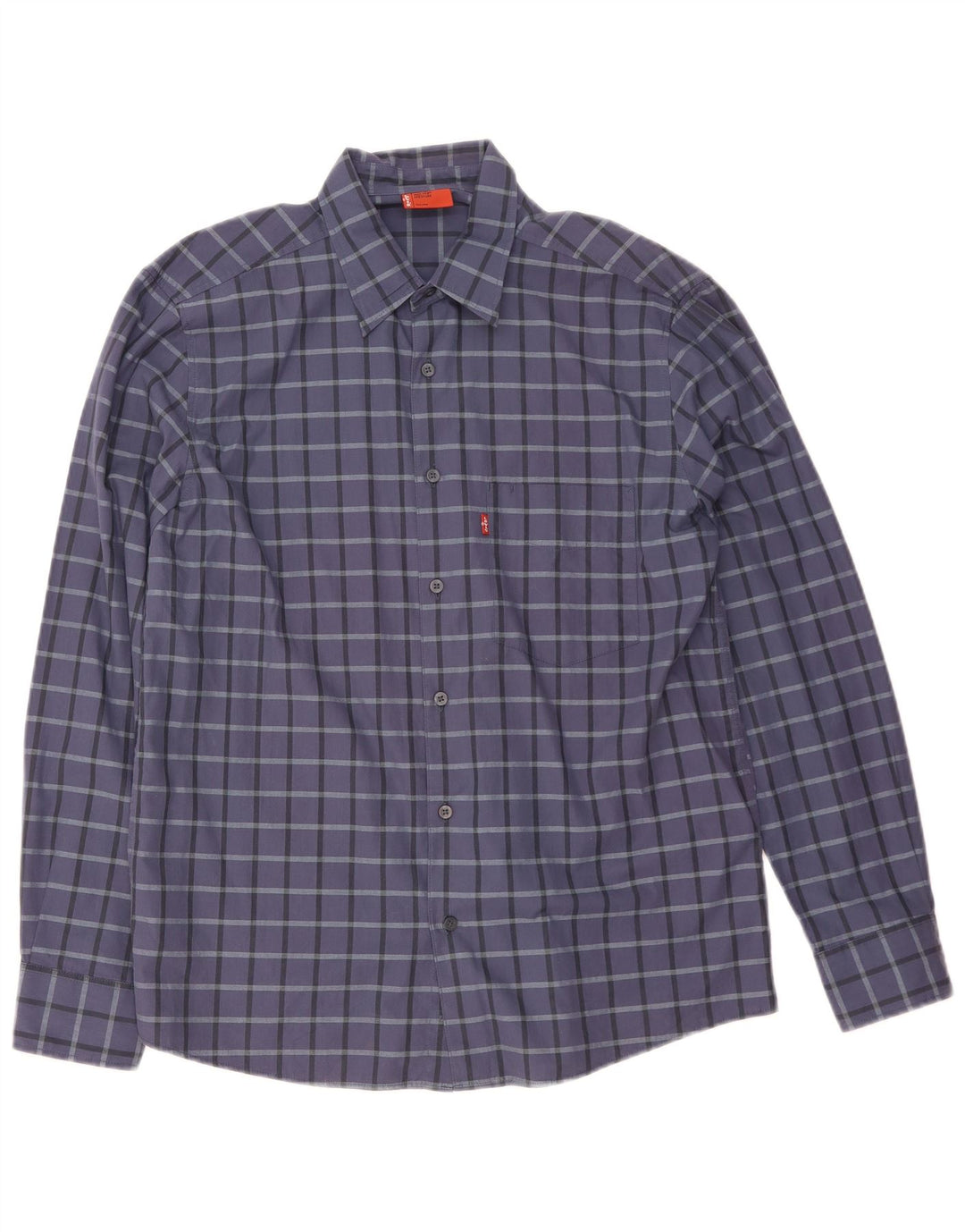 Camicia da uomo Levi's in cotone a quadri blu navy medio