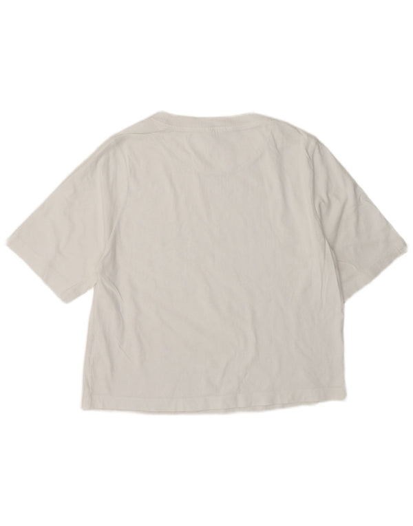 T-shirt da donna Benetton Top UK 14 cotone bianco medio