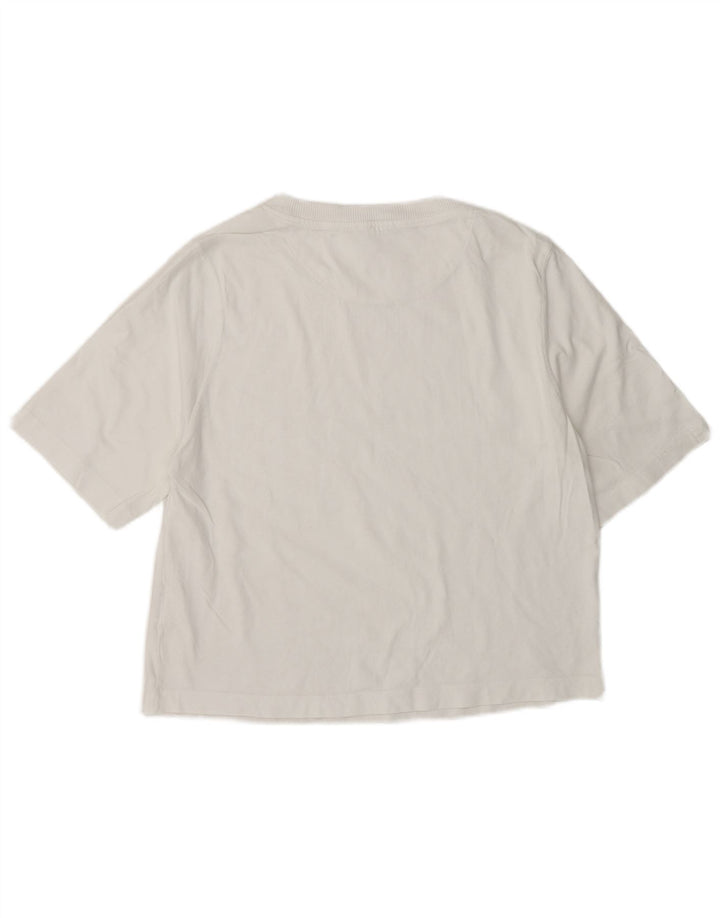 T-shirt da donna Benetton Top UK 14 cotone bianco medio