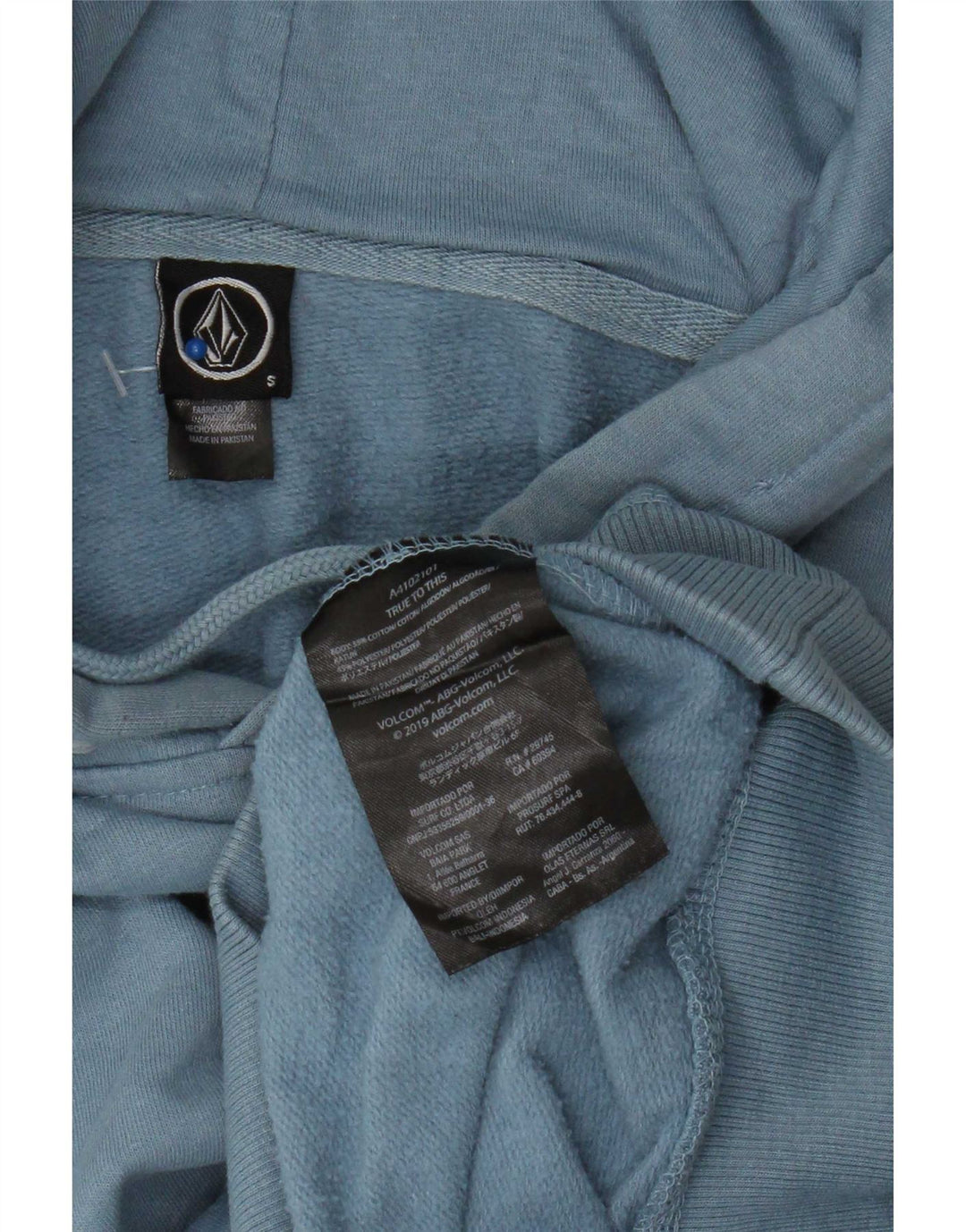 Felpa con cappuccio da uomo Volcom piccola in cotone blu