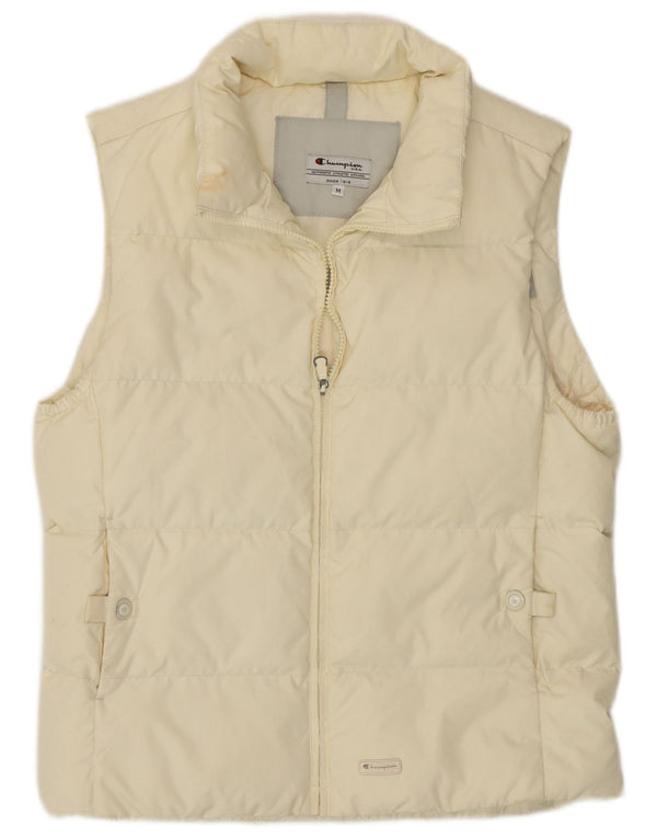 Gilet imbottito da donna Champion UK 14 medio poliestere bianco sporco