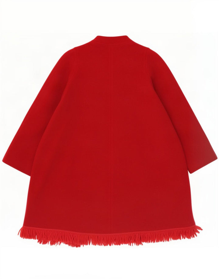 Cappotto a mantella aperta da donna Civas UK 10 piccolo in lana rossa