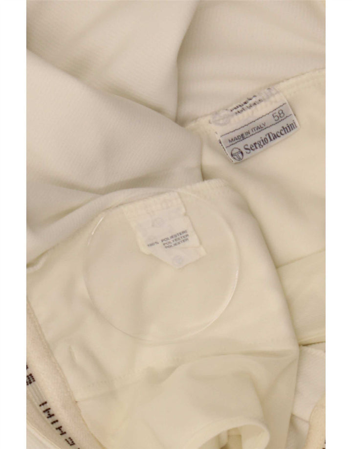 Pantaloncini casual da uomo Sergio Tacchini IT 58 4XL W40 Poliestere bianco