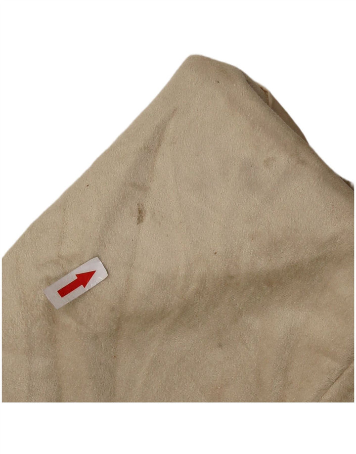 CALVIN KLEIN Giacca blazer a 3 bottoni da donna UK 16 Large Beige Poliestere