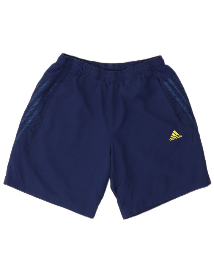 Pantaloncini sportivi Adidas Climalite da uomo di grandi dimensioni in poliestere blu navy