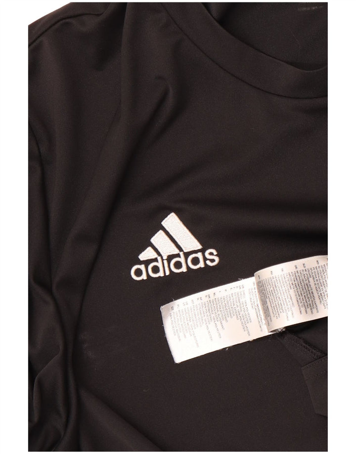 T-shirt Adidas Climalite da uomo, grande, in poliestere nero