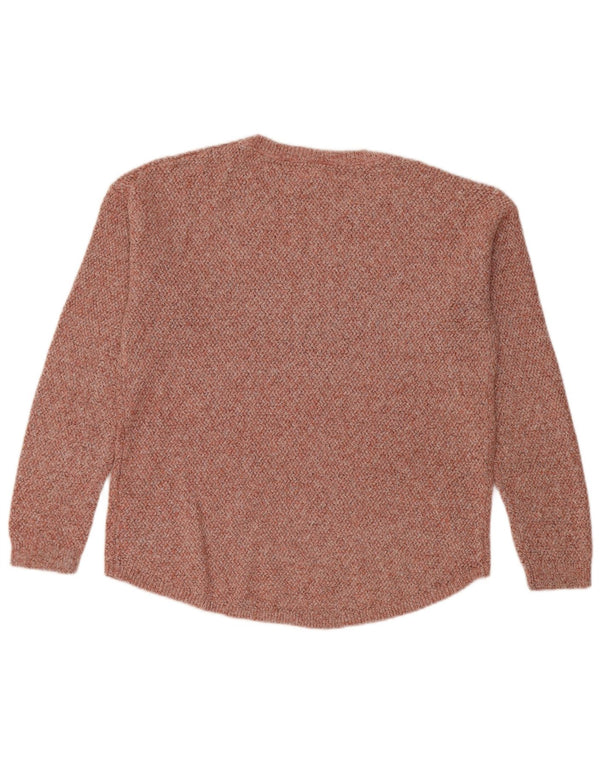 Maglione maglione oversize con scollo a barca da donna Fat Face UK 10 piccolo marrone
