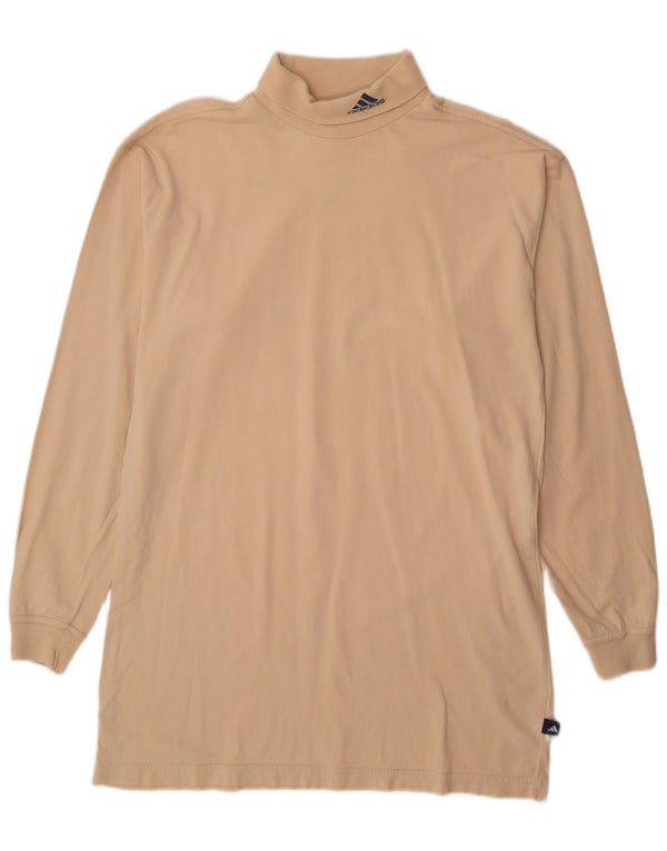 Adidas Maglia a maniche lunghe da uomo UK 42/44 Large Beige Cotton