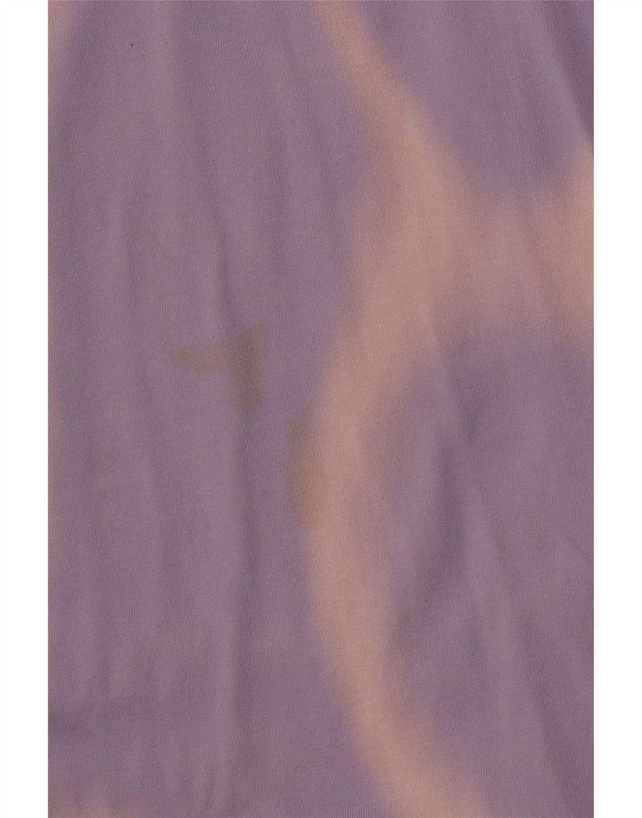 T-shirt ADIDAS da donna Top UK 4/6 XS viola in cotone tie-dye