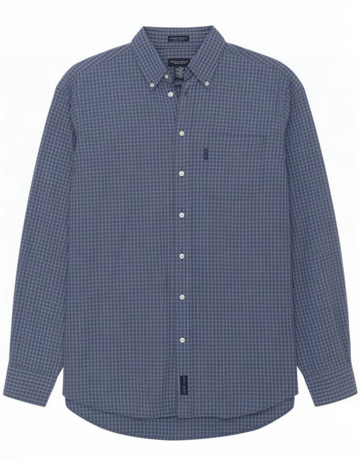 Camicia da uomo Gant XL in cotone a quadri blu