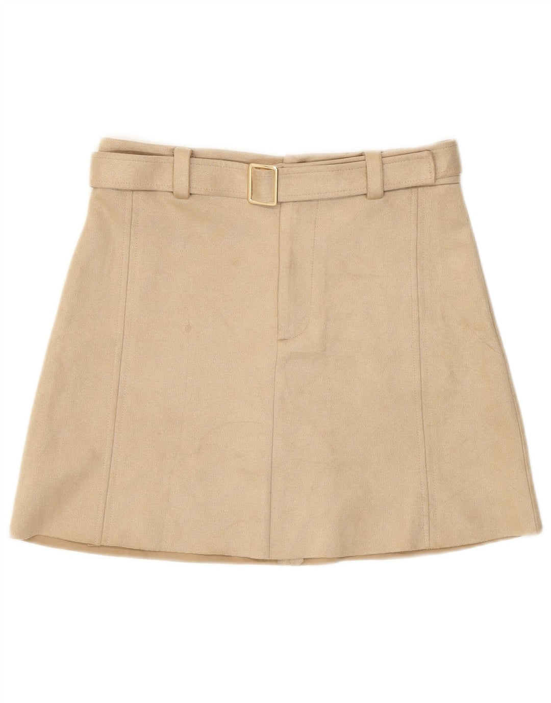 Minigonna da donna Zara media W28 poliestere beige